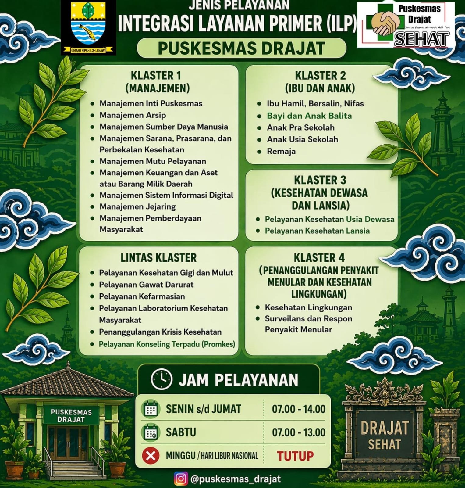 Jenis-Jenis Pelayanan Puskesmas Drajat