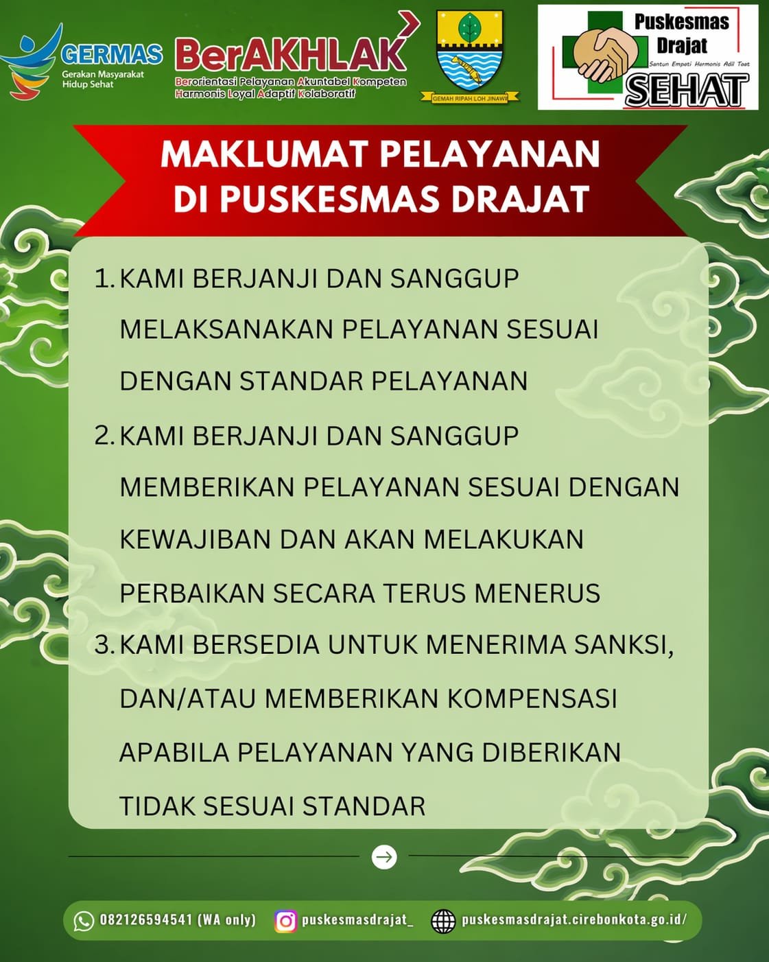 MAKLUMAT PELAYANAN PUSKESMAS DRAJAT
