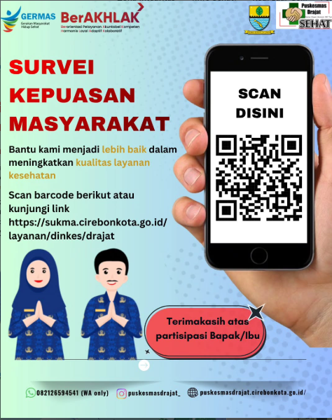 Scan Barcode Survei Kepuasan Masyarakat (SKM) Puskesmas Drajat