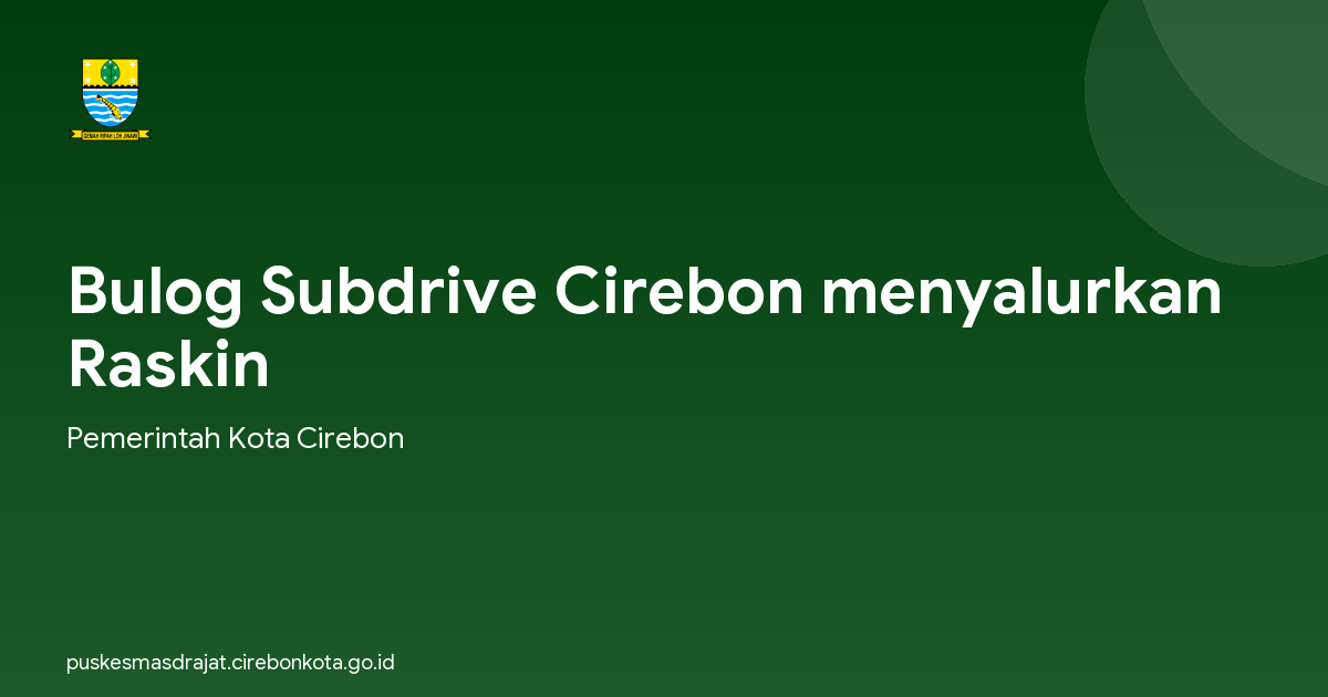Bulog Subdrive Cirebon menyalurkan Raskin