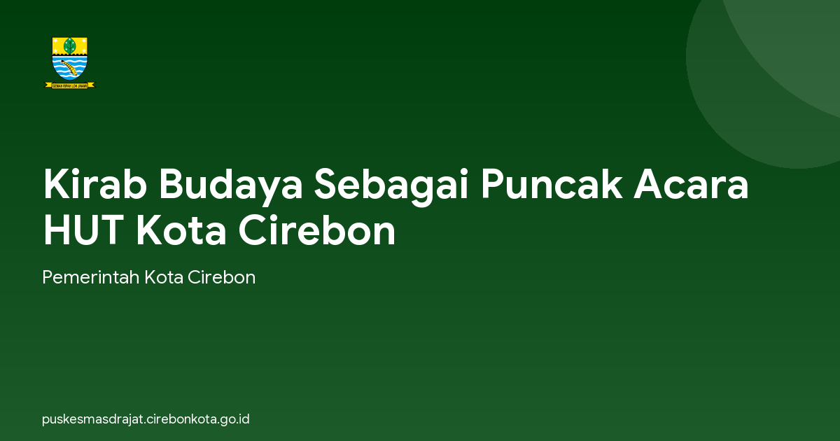 Kirab Budaya Sebagai Puncak Acara HUT Kota Cirebon