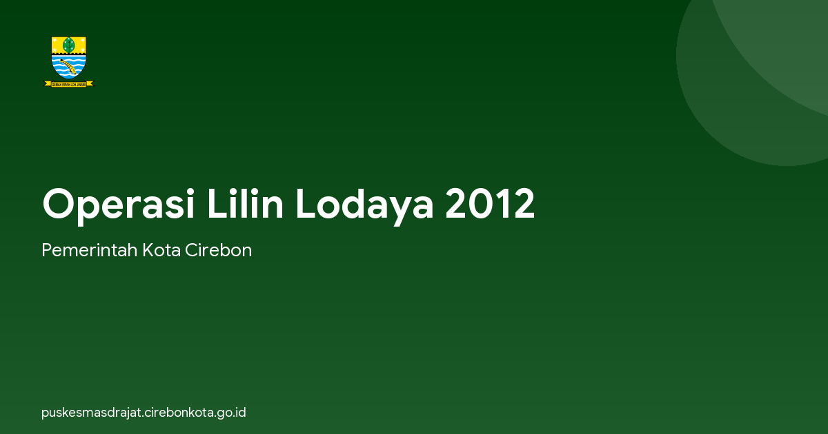 Operasi Lilin Lodaya 2012