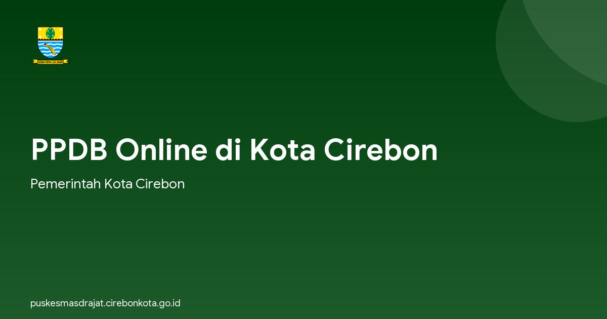 PPDB Online di Kota Cirebon