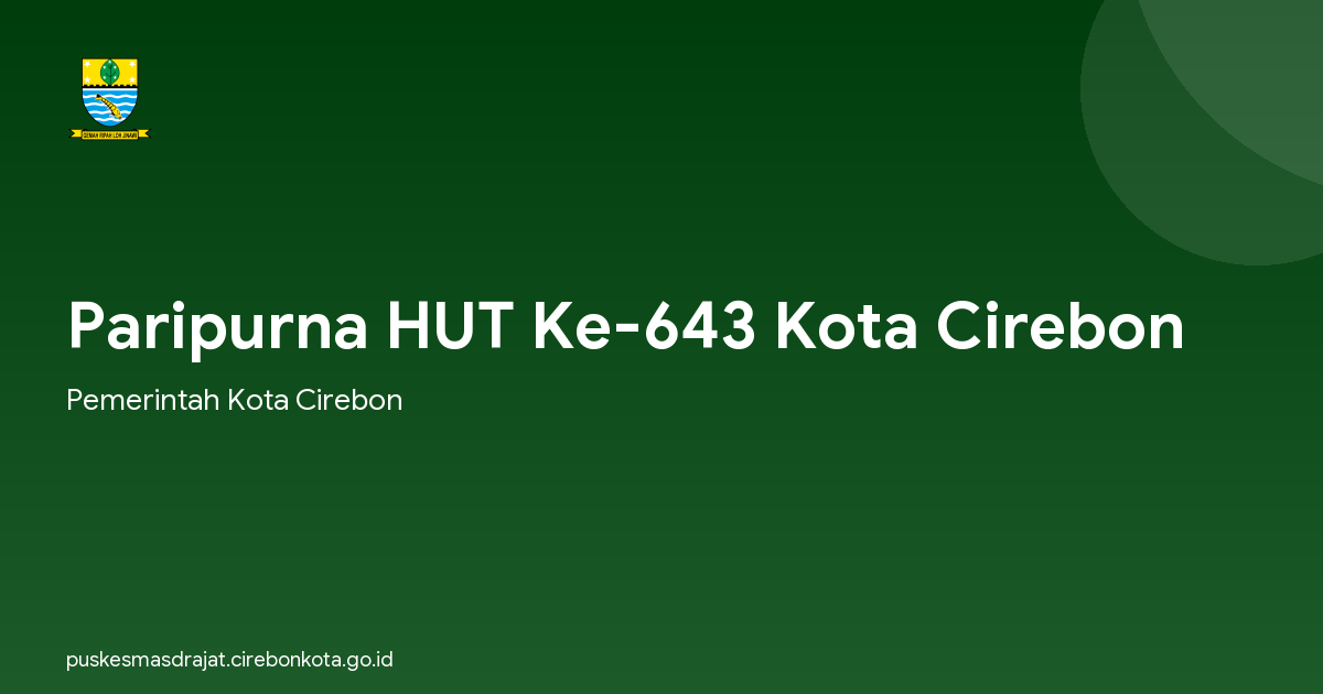 Paripurna HUT Ke-643 Kota Cirebon