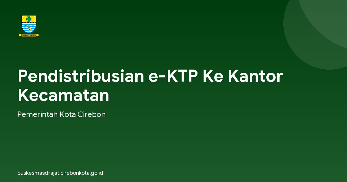 Pendistribusian e-KTP Ke Kantor Kecamatan