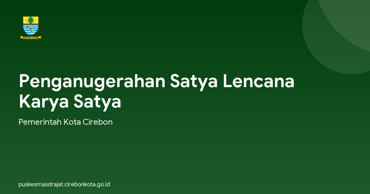 Penganugerahan Satya Lencana Karya Satya