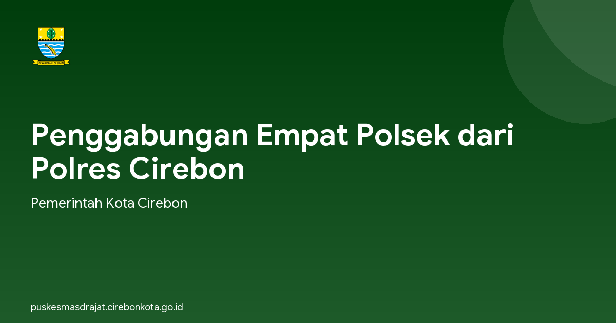Penggabungan Empat Polsek dari Polres Cirebon