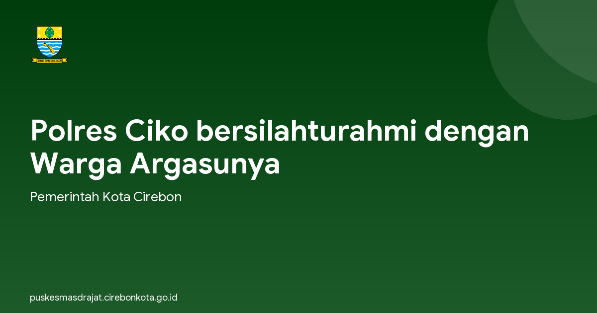 Polres Ciko bersilahturahmi dengan Warga Argasunya