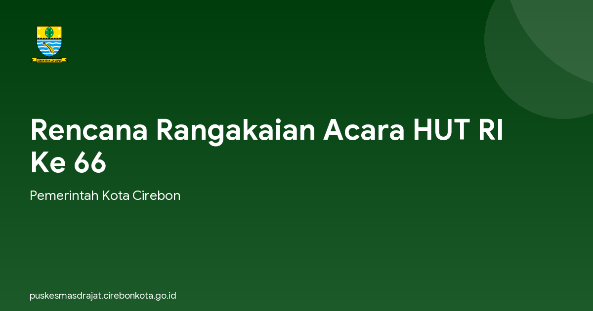 Rencana Rangakaian Acara HUT RI Ke 66