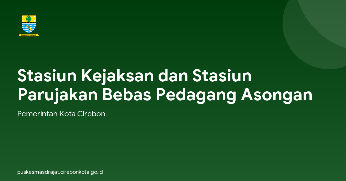 Stasiun Kejaksan dan Stasiun Parujakan Bebas Pedagang Asongan