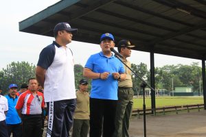 JALIN TALI SILAHTURAHMI PEMKOT-TNI-POLRI GELAR OLAHRAGA BERSAMA